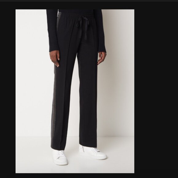 ZADIG & VOLTAIRE Pomy Crepe track pants with tuxedo stripe - Picture 1 of 13